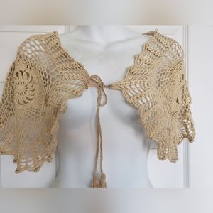Boho Style Crocheted Capelet